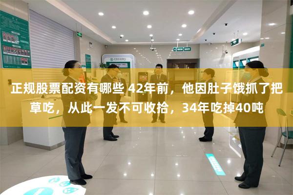 正规股票配资有哪些 42年前，他因肚子饿抓了把草吃，从此一发不可收拾，34年吃掉40吨