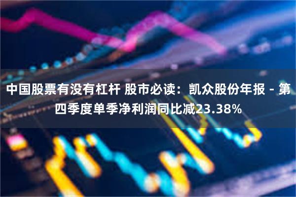 中国股票有没有杠杆 股市必读：凯众股份年报 - 第四季度单季净利润同比减23.38%
