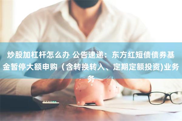 炒股加杠杆怎么办 公告速递：东方红短债债券基金暂停大额申购（含转换转入、定期定额投资)业务