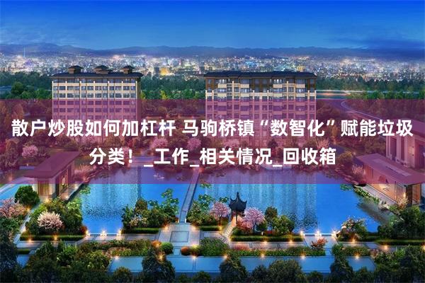 散户炒股如何加杠杆 马驹桥镇“数智化”赋能垃圾分类！_工作_相关情况_回收箱